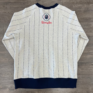 Bape Text Stripe Crewneck Preowned