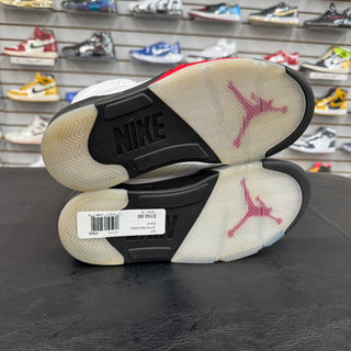 Jordan 5 Fire Red Silver Tongue