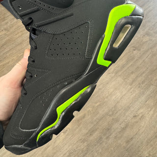 Jordan 6 Electric Green Blackout Custom USED