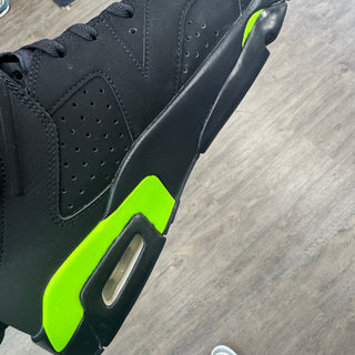 Jordan 6 Electric Green Blackout Custom USED
