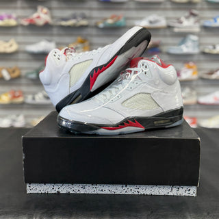Jordan 5 Fire Red Silver Sz 10.5 New